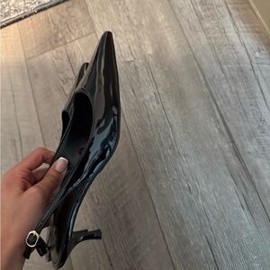 Mango Shiny Black Heels